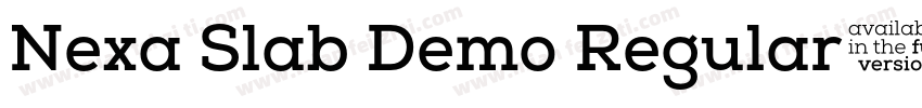 Nexa Slab Demo Regular字体转换